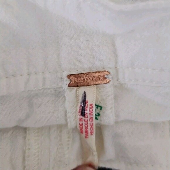 Free People Denim Pleated Micro Mini Skort Sz 6 White Nwt Retro Y2k - Picture 5 of 8